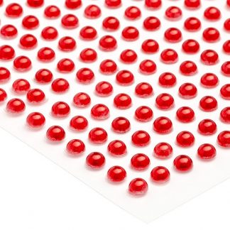 Półperełki okrągłe 6 mm (czerwony) - 100 szt. najtaniej