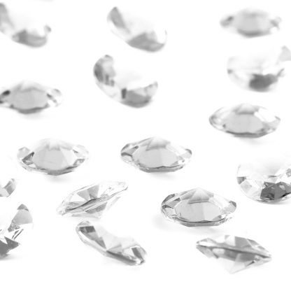 Diamentowe konfetti 12 mm (kryształowe) - 100 szt. najtaniej