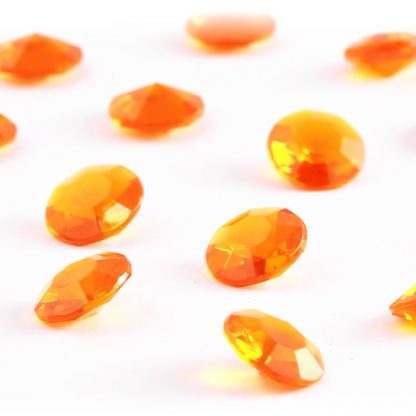 Diamentowe konfetti 12 mm (pomarańczowe) - 100 szt. najtaniej
