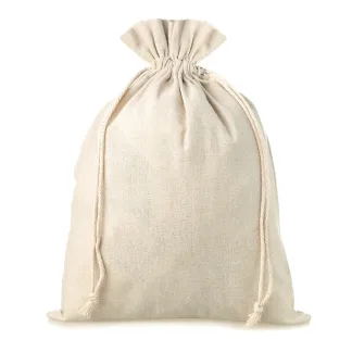 Worek lniany wielorazowy 35 x 50 cm – eleganckie opakowanie na prezent