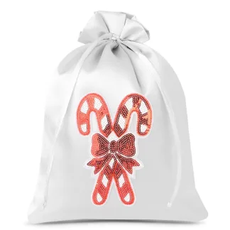 1. Elegancki Woreczek Satynowy 26x35cm - Idealny na Prezenty Świąteczne i Weselne
