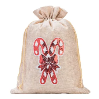 1. Elegancki Worek Jutowy 30x40cm - Idealny na Święta i Podziękowania Weselne