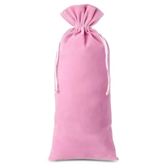 10 x Różowe woreczki welurowe 11 x 20 cm - zestaw eleganckich opakowań na prezenty