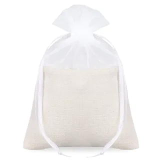 Woreczki bawełniane z organzy 10x13 cm - 10 szt - opakowanie z nutą lekkości